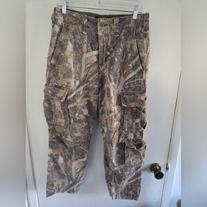 Abercrombie & Fitch Loose Fit Woodland Camo Workwear Cargo Pants Mens 30x28